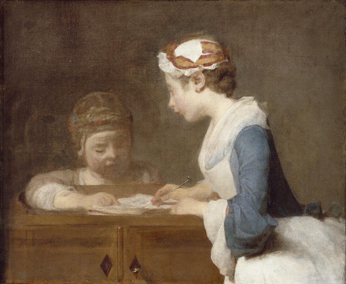 painting schoolmistress chardin